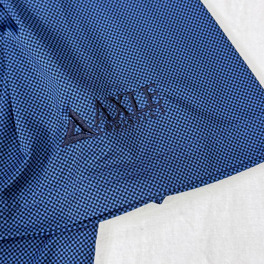 FJ Foot Joy Polo Shirt Mens Large Navy Blue Geometric Performance Golf - Picture 5 of 12